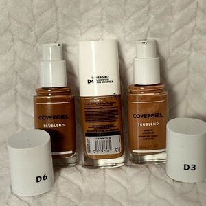 3x COVERGIRL TruBlend Liquid Foundation - D3, D4, D6